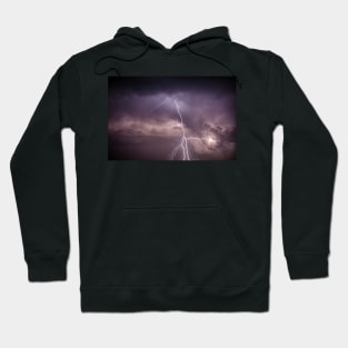 Cloudscape with thunder bolt Hoodie